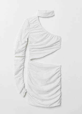 Белое коктейльное платье маскарадный костюм мумия H&M однотонное
