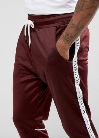 Темно-коричневые спортивные демисезонные джоггеры брюки illusive london