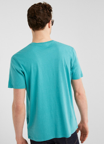 Блакитна футболка з коротким рукавом Springfield