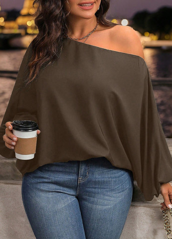 Коричнева блуза SHEIN