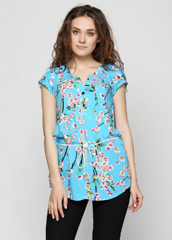 Голубая летняя блуза Zukat