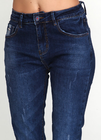Синие демисезонные бойфренды джинсы New Jeans