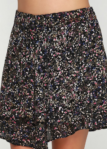 Черно-белая кэжуал цветочной расцветки юбка WHKMP'S клешированная