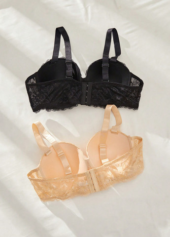 Комбинированный бюстгальтер (2 шт.) SHEIN с косточками полиамид