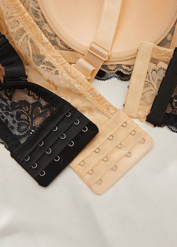 Комбинированный бюстгальтер (2 шт.) SHEIN с косточками полиамид