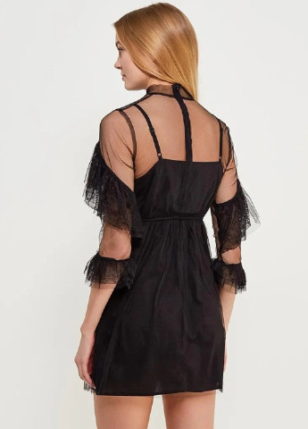 Черное коктейльное платье клеш Lost Ink однотонное