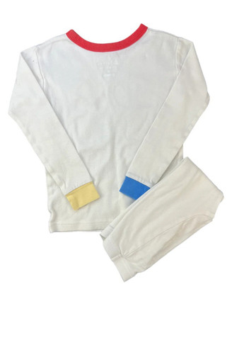 Белая всесезон пижама (лонгслив, брюки) лонгслив + брюки Gap