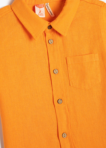 Оранжевая кэжуал рубашка однотонная KOTON