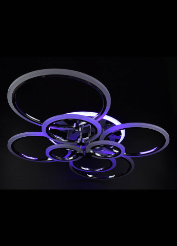 Люстра стельова LED з пультом A2374 / 8-RGB-ch Хром 14х80х103 см. Handmade (234540147)