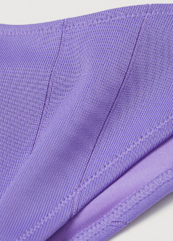 Купальні труси H&M бразиліана однотонні фіолетові пляжні поліестер