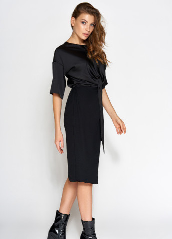 Черное повседневный платье в классическом стиле черного цвета Jadone Fashion