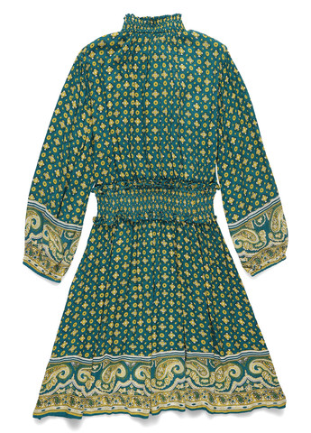 Зеленое кэжуал платье Derhy с орнаментом