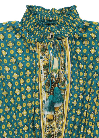 Зеленое кэжуал платье Derhy с орнаментом