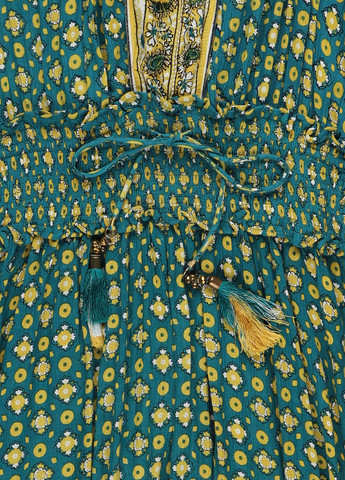 Зеленое кэжуал платье Derhy с орнаментом