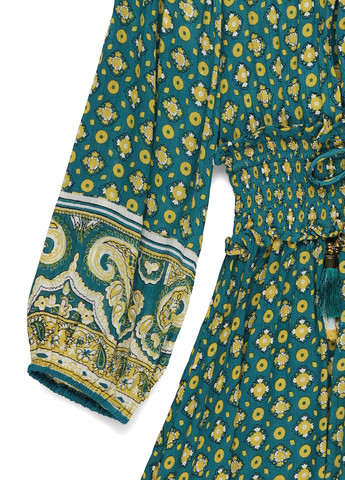 Зеленое кэжуал платье Derhy с орнаментом