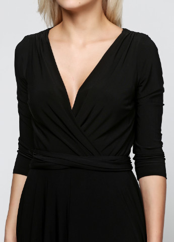 Чорна кежуал платье міді Ralph Lauren однотонна