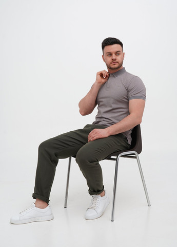 Темно-бежевая футболка-поло для мужчин Trend Collection с логотипом