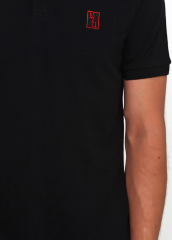 Черно-белая футболка-поло для мужчин H&M однотонная