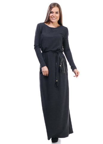 Темно-серое кэжуал платье Majaly однотонное