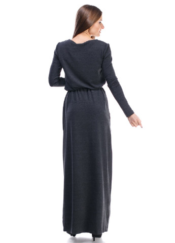 Темно-серое кэжуал платье Majaly однотонное