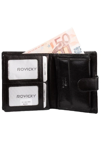 Мужское кожаное портмоне 10х12х2,5 см Rovicky (232988958)