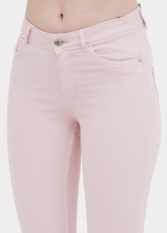 Светло-розовые кэжуал летние зауженные, укороченные брюки Orsay