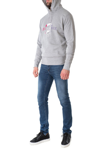 Свитшот Trussardi Jeans - крой однотонный серый кэжуал - (225018044)
