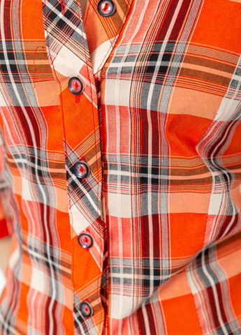 Оранжевая кэжуал рубашка в клетку Ager