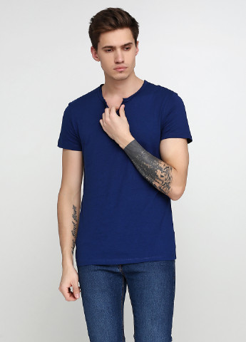 Темно-синя футболка DeFacto