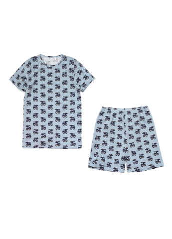 Голубая всесезон пижама (футболка, шорты) футболка + шорты ArDoMi
