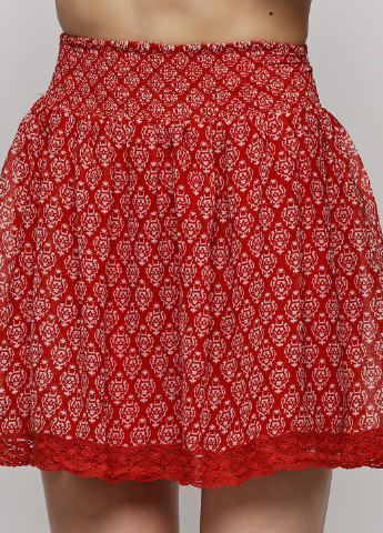 Красная кэжуал с геометрическим узором юбка Only мини