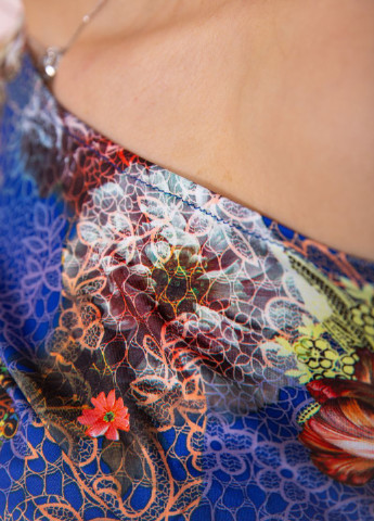Синя кежуал сукня на одне плече Ager з квітковим принтом