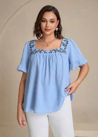 Синяя блуза SHEIN