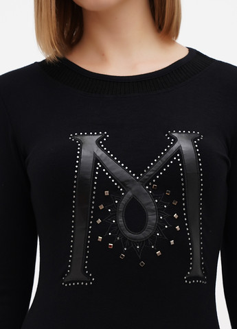 Чорна кежуал сукня силуетна Sassofono з малюнком