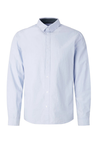 Голубой кэжуал рубашка однотонная Tom Tailor