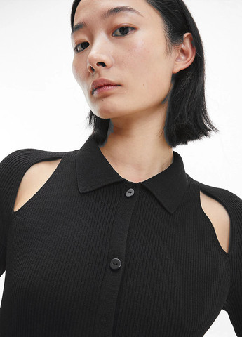 Чорна кежуал сукня сукня-сорочка Calvin Klein однотонна