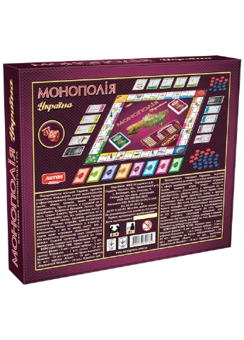 Дитяча настільна гра "Монополія Україна" 34 см No Brand (254456147)