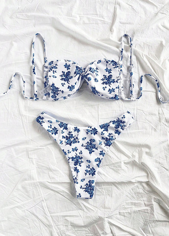 Белый летний купальник (лиф, трусики) раздельный SHEIN