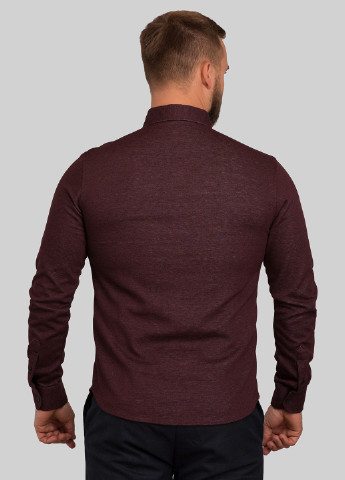 Бордовая кэжуал рубашка однотонная Trend Collection