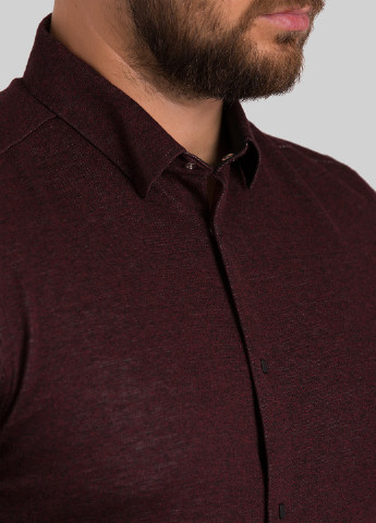 Бордовая кэжуал рубашка однотонная Trend Collection
