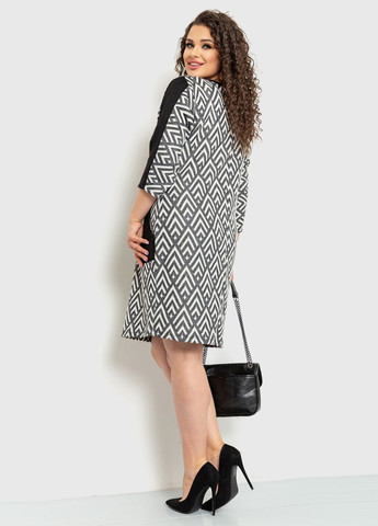 Черно-белое кэжуал платье Van Gils с геометрическим узором