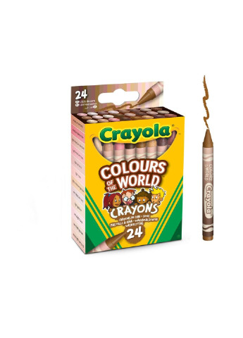 Карандаши цветные Colours of the World восковые 24 шт (52-0114) Crayola (254070003)