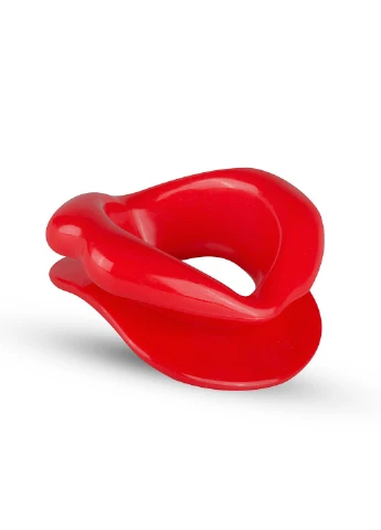 Силіконова капа-розширювач для рота у формі губ / капа-губи XOXO Blow Me A Kiss Mouth Gag - Red Fetish Tentation (252383191)