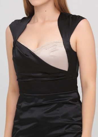 Черное коктейльное платье футляр Asos однотонное