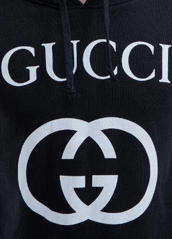Черный худи с логотипом Gucci (251176510)