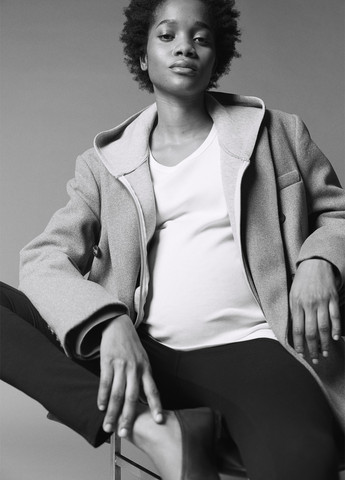 Черные демисезонные леггинсы для беременных H&M