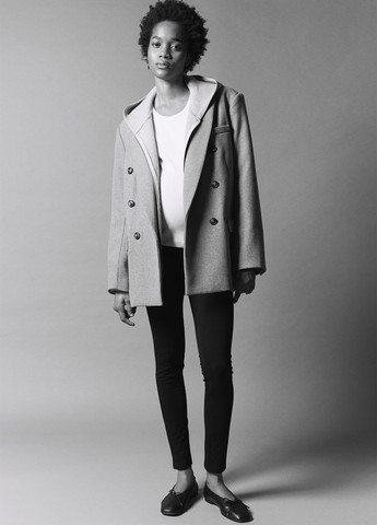 Черные демисезонные леггинсы для беременных H&M