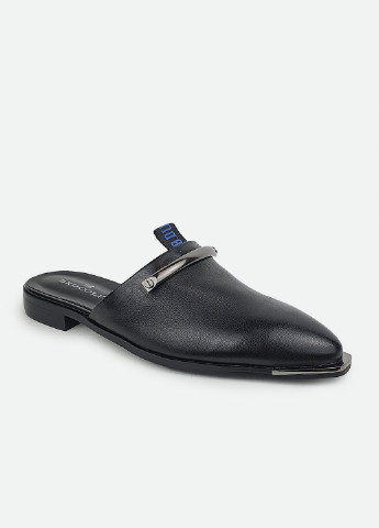 Черные стильные мюли с закрытым носком на низком каблуке 41 Brocoli