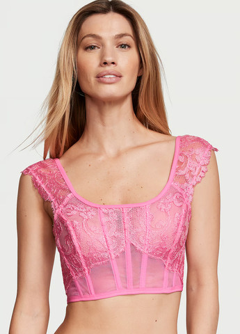Рожевий демісезонний комплект (бюстьє, трусики) Victoria's Secret
