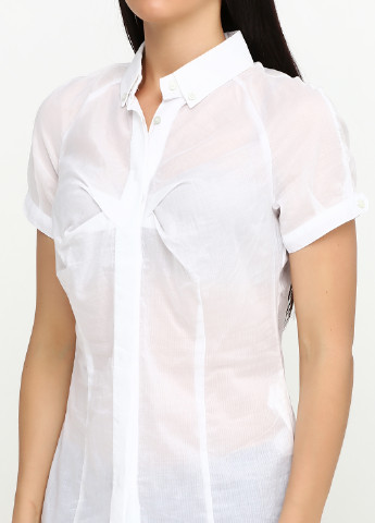 Белая кэжуал рубашка однотонная Amy Gee